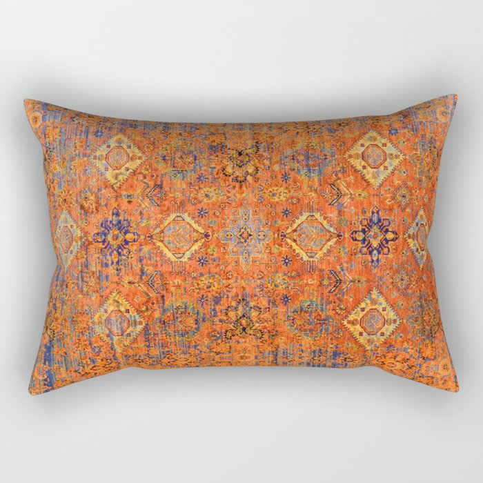 Oriental Vitange Moroccan Rug Design Rectangular Pillow Gallery Image 2