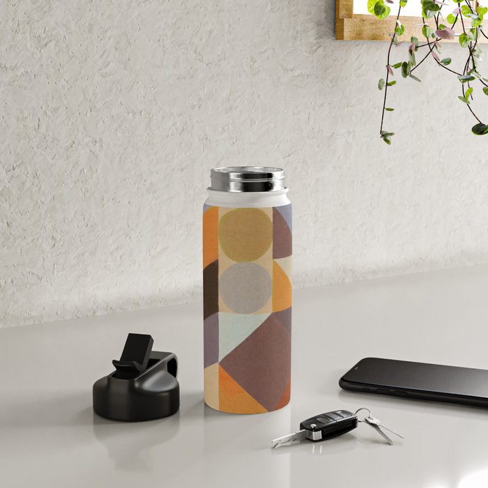Geometric Shapes & Colors #1 Water Bottle Gallery Image 4