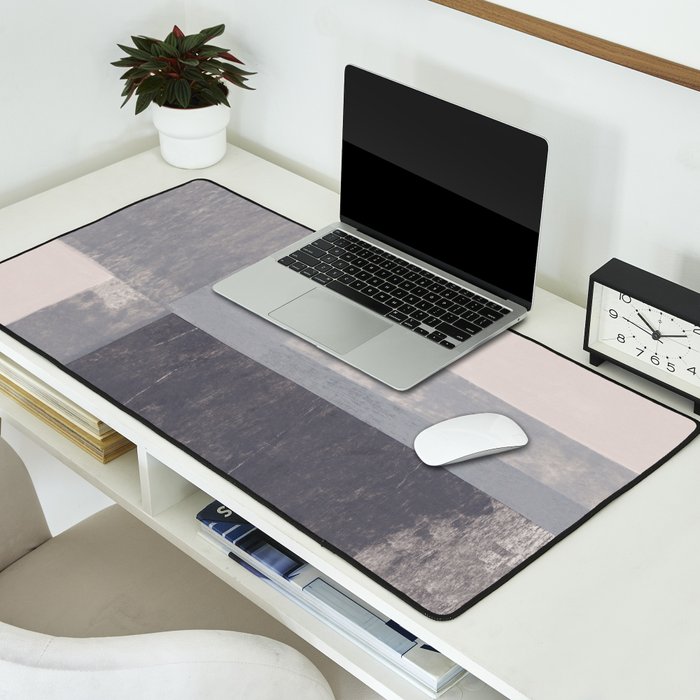 Gray Blocks #2 Desk Mat Gallery Image 2