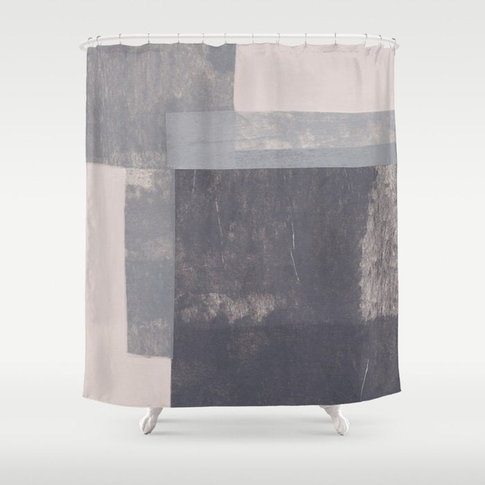 Gray Blocks #2 Shower Curtain Gallery Image 1