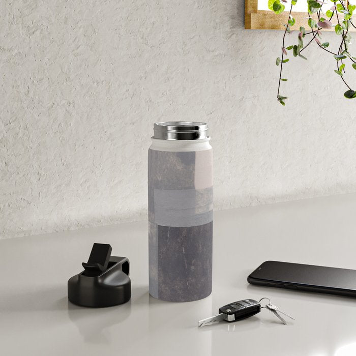 Gray Blocks #2 Water Bottle Gallery Image 4