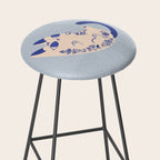 Purrcelin Cat Butt - Charming Delft Pottery Kitty Stool Gallery Image 2