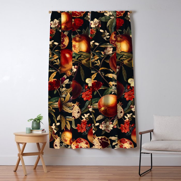 Pomegranate Garden II - Night Window Curtain Gallery Image 5