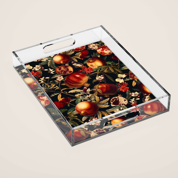 Pomegranate Garden II - Night Acrylic Tray Gallery Image 1