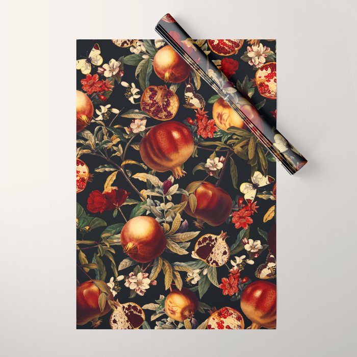 Pomegranate Garden II - Night Wrapping Paper Gallery Image 1