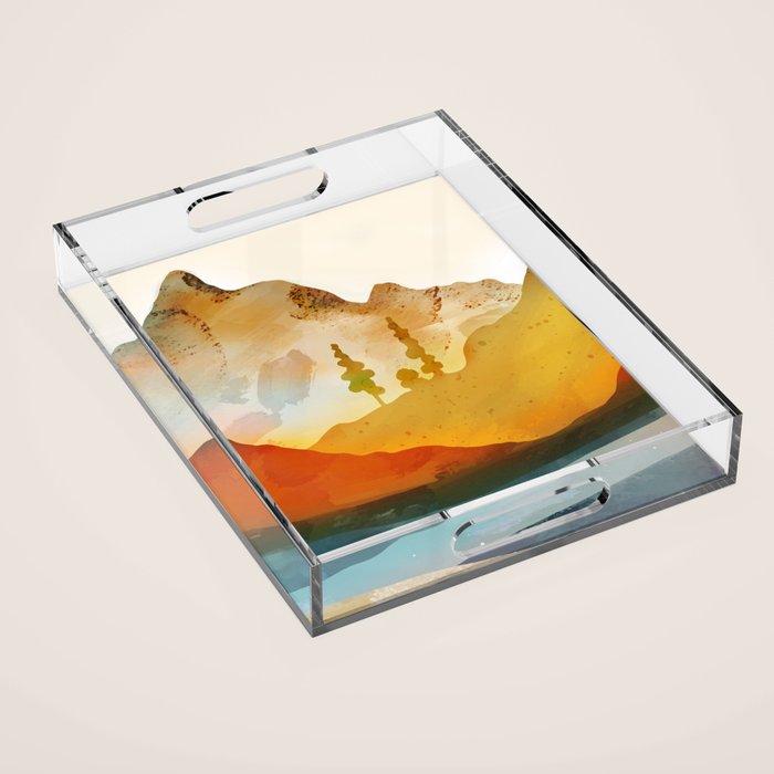 Morning by the mountain stream Acrylic Tray Gallery Image 1