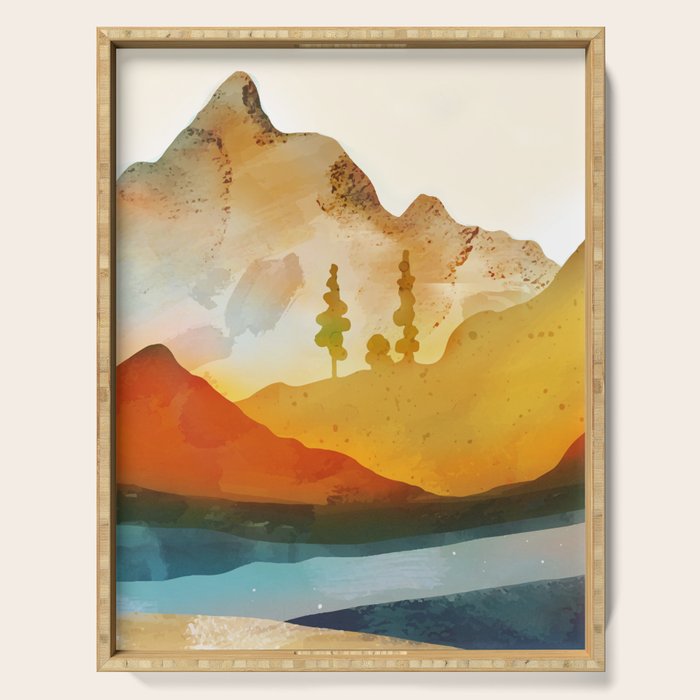 Morning by the mountain stream Serving Tray Gallery Image 1