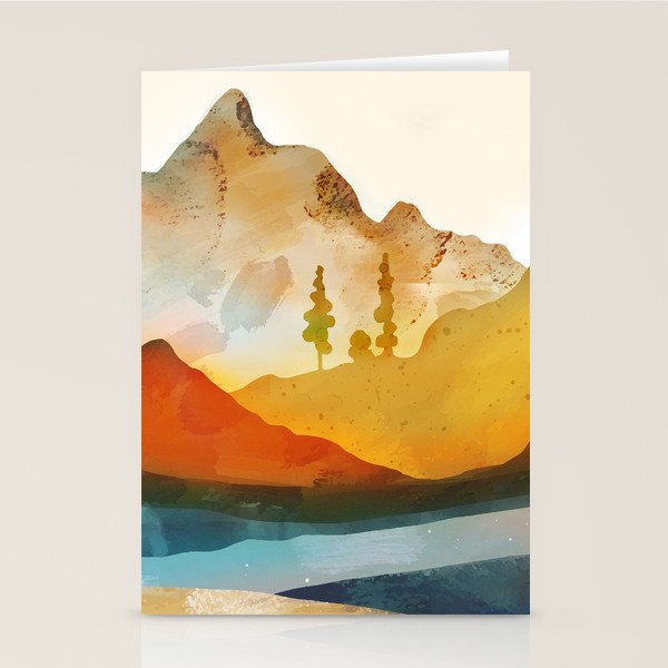 Morning by the mountain stream Stationery Card Gallery Image 2