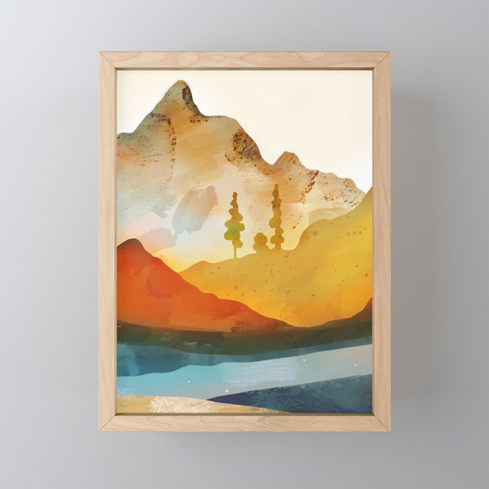 Morning by the mountain stream Mini Art Print Gallery Image 1
