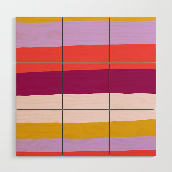 Sunset Stripes Wood Wall Art Gallery Image 1