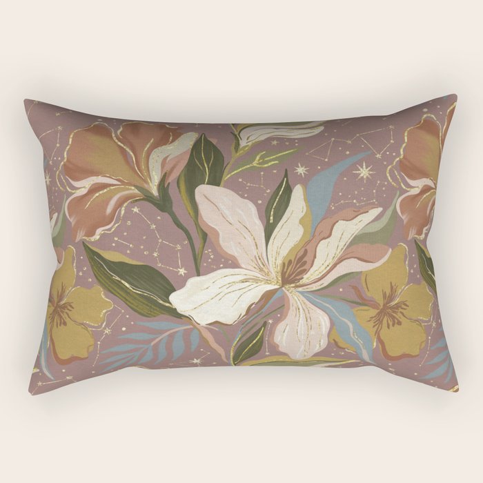 Celestial Iris Garden Rectangular Pillow Gallery Image 2