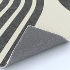Mid Century Modern - Sun and Rainbow black and white Rug Gallery Image 4