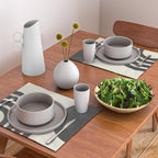 Mid Century Modern - Sun and Rainbow black and white Placemat Gallery Image 2