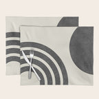 Mid Century Modern - Sun and Rainbow black and white Placemat Gallery Image 1