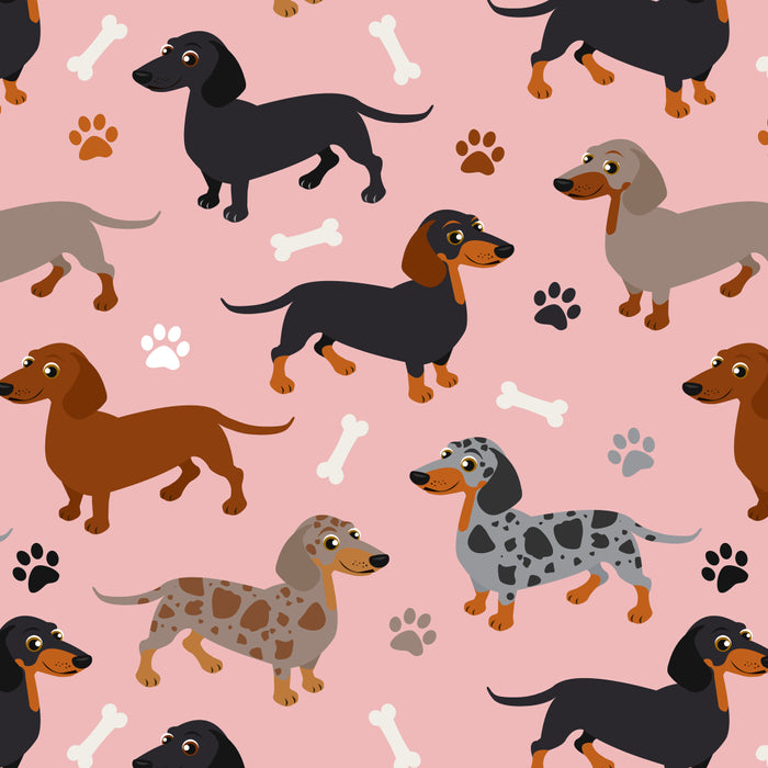 Dachshund Dog Doxie Dogs Pattern Pink Coffee Mug Gallery Image 2