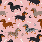 Dachshund Dog Doxie Dogs Pattern Pink Coffee Mug Gallery Image 2