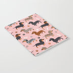 Dachshund Dog Doxie Dogs Pattern Pink Notebook Gallery Image 2