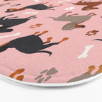 Dachshund Dog Doxie Dogs Pattern Pink Bath Mat Gallery Image 3
