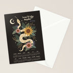 Year of the Snake - 2025 Calendar - Black Stationery Card Gallery Image 2