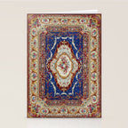Wonderfully Detailed Persian Rug Oriental Victorian Style Carpet Design Stationery Card Gallery Image 2