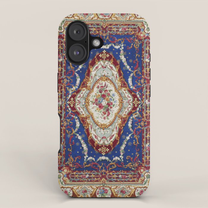 Wonderfully Detailed Persian Rug Oriental Victorian Style Carpet Design iPhone Case Gallery Image 1