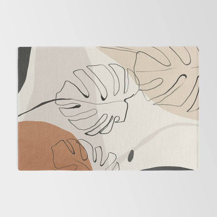 Minimal Abstract Art- Monstera Rug Gallery Image 2