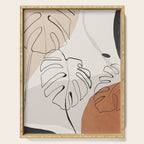 Minimal Abstract Art- Monstera Serving Tray Gallery Image 1