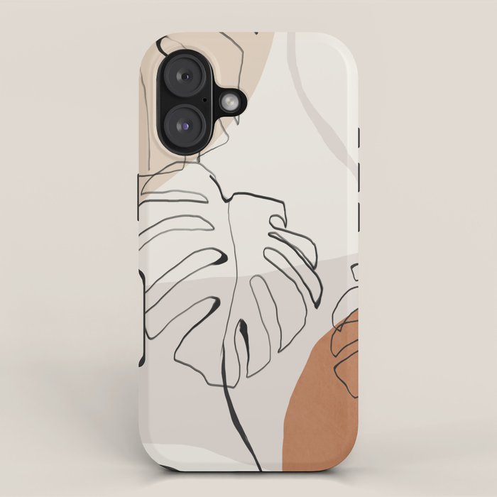 Minimal Abstract Art- Monstera iPhone Case Gallery Image 1