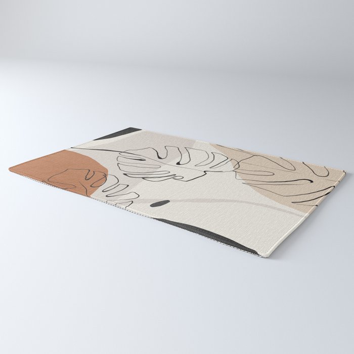 Minimal Abstract Art- Monstera Rug Gallery Image 3