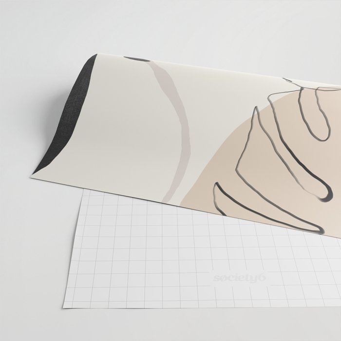 Minimal Abstract Art- Monstera Wrapping Paper Gallery Image 2