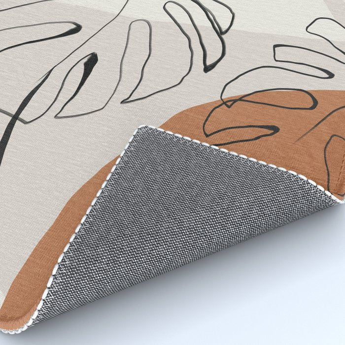 Minimal Abstract Art- Monstera Rug Gallery Image 4