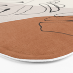 Minimal Abstract Art- Monstera Bath Mat Gallery Image 3