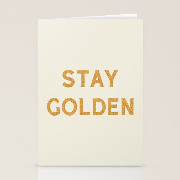 Stay Golden Stationery Card Gallery Image 2