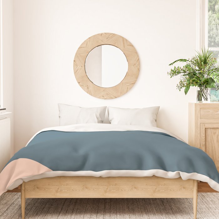 Unique Birds - Minimalist Scandi Bird Family Blue Blush White Duvet Cover Gallery Image 3