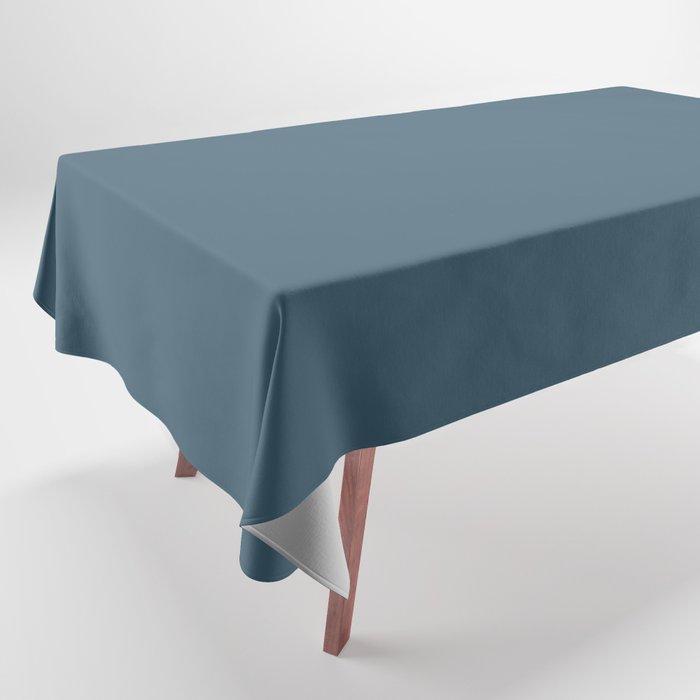 Unique Birds - Minimalist Scandi Bird Family Blue Blush White Tablecloth Gallery Image 1