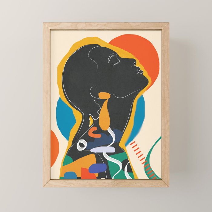 Modern Abstract Woman 13 Mini Art Print Gallery Image 1