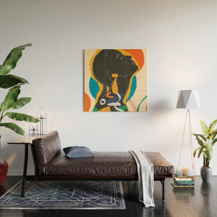 Modern Abstract Woman 13 Wood Wall Art Gallery Image 2