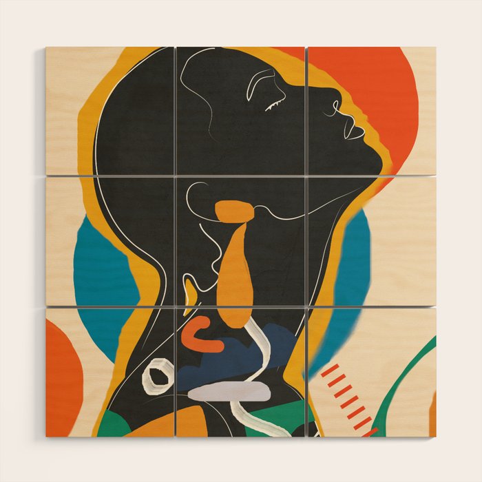 Modern Abstract Woman 13 Wood Wall Art Gallery Image 1