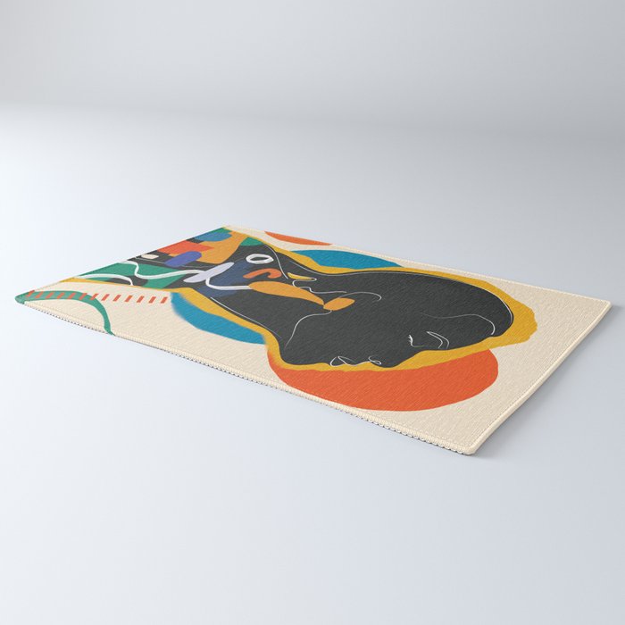 Modern Abstract Woman 13 Rug Gallery Image 3
