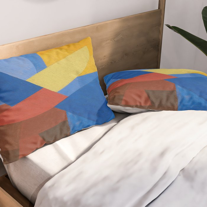 Otto Freundlich Komposition (Ca. 1932) Kunstmuseum Basel Colorful Geometric Art Pillow Sham Gallery Image 2