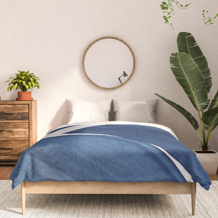 Modern Painting Blue II, Blue Abstract Comforter Gallery Image 3