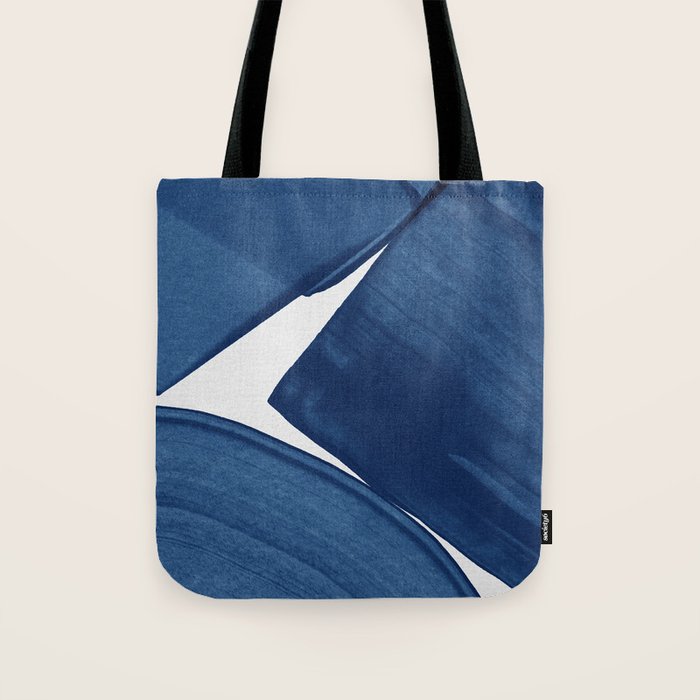 Modern Painting Blue II, Blue Abstract Tote Bag Gallery Image 1