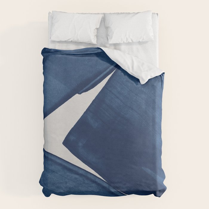 Modern Painting Blue II, Blue Abstract Duvet Cover Gallery Image 1