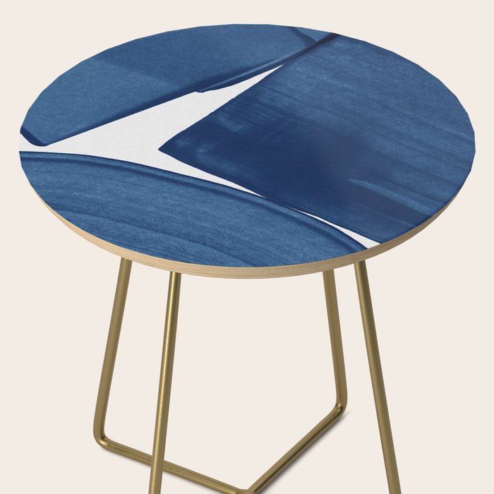 Modern Painting Blue II, Blue Abstract Side Table Gallery Image 2