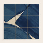 Modern Painting Blue II, Blue Abstract Wood Wall Art Gallery Image 1