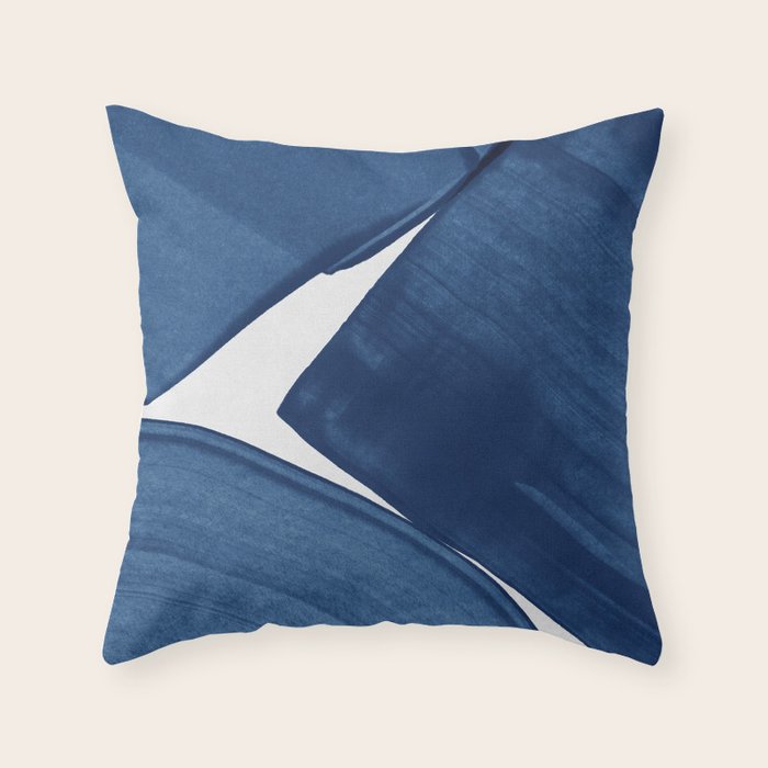Modern Painting Blue II, Blue Abstract Throw Pillow Gallery Image 1