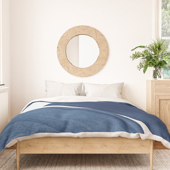 Modern Painting Blue II, Blue Abstract Duvet Cover Gallery Image 3