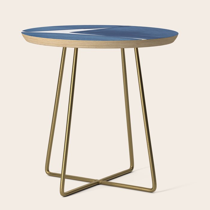 Modern Painting Blue II, Blue Abstract Side Table Gallery Image 1