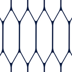 Long Honeycomb Minimalist Geometric Pattern in Nautical Navy Blue and White Coffee Mug Gallery Image 2