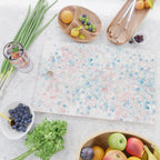 light pink and blue baby's breath flowers pattern Cutting Board Gallery Image 2
